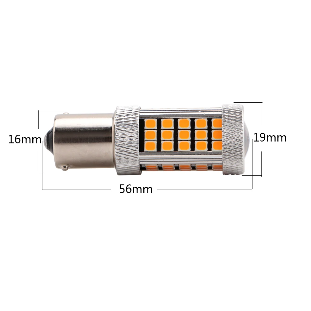 YM E-Bright 2 шт. 1156 BA15S P21W 2835 Светодиодный авто лампы сигнал поворота обратный светильник 66 SMD 12V задние фонари белый Янтарный красный синий