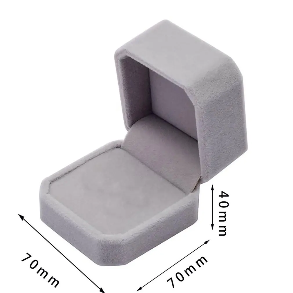 

1pc Squre Wedding Velvet Earrings Ring Box Jewelry Display Case Gift Boxes Jewelry Organizer Storage Boxes