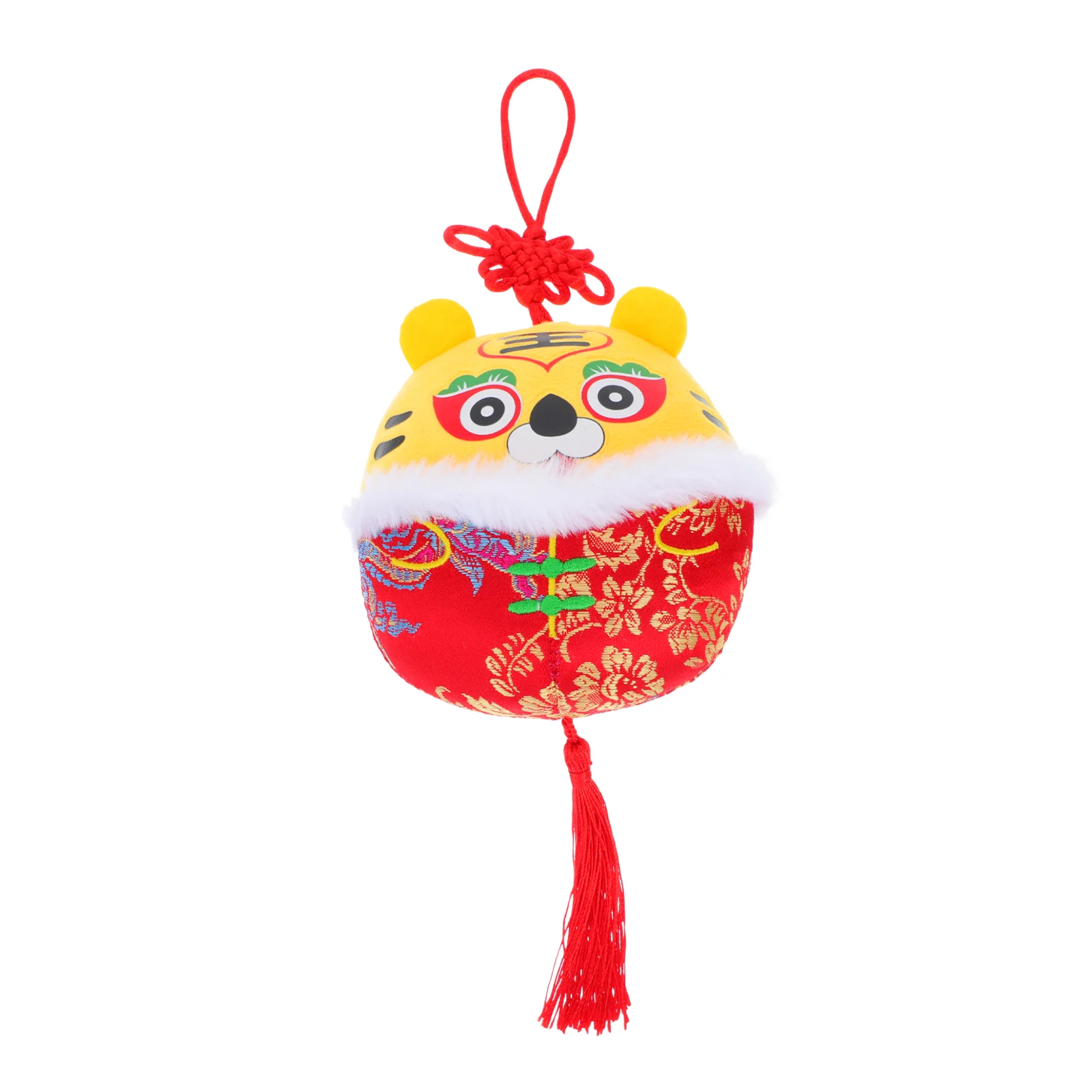 

1pc Tiger Year Mascot Doll Pendant Lovely Car Interior Hanging Decor Doll