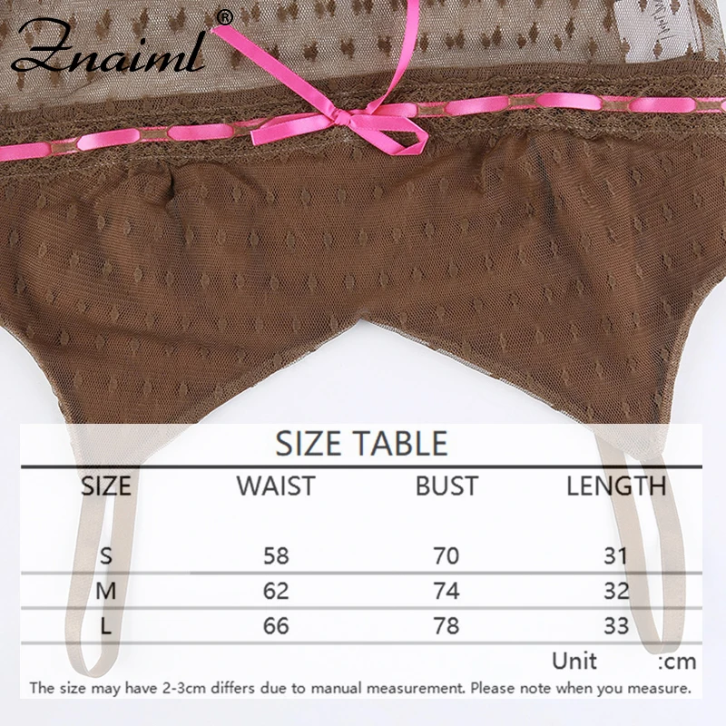 

Znaiml France Style Sexy Women's Summer New Wave Dot Mesh Perspective Contrast Color Exposed Sling Bottoming Vest y2k Camis Tops