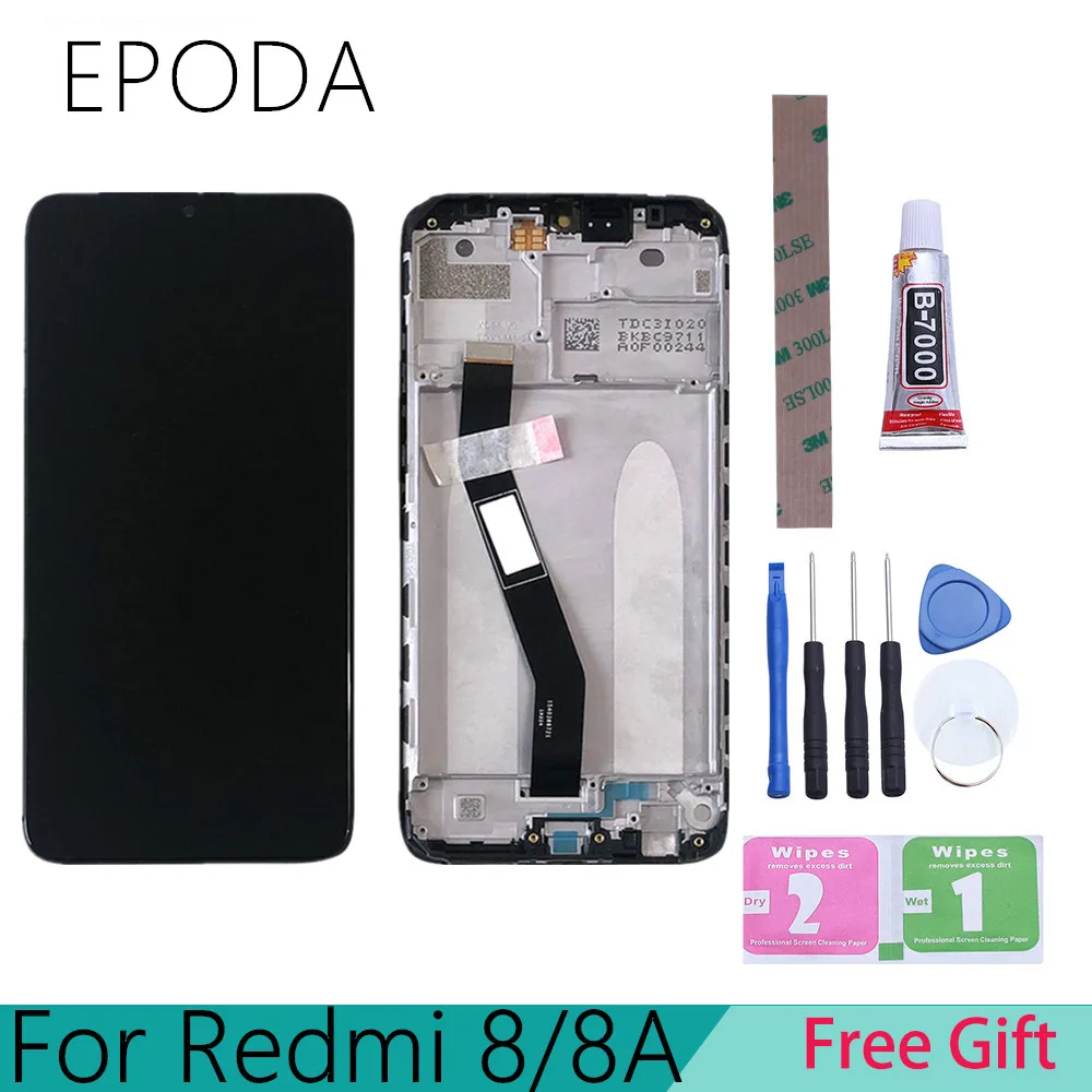 ЖК дисплей 6 22 дюйма для Xiaomi Redmi 8A с сенсорным экраном в сборе протестированный 8 LCD|Экраны мобильных