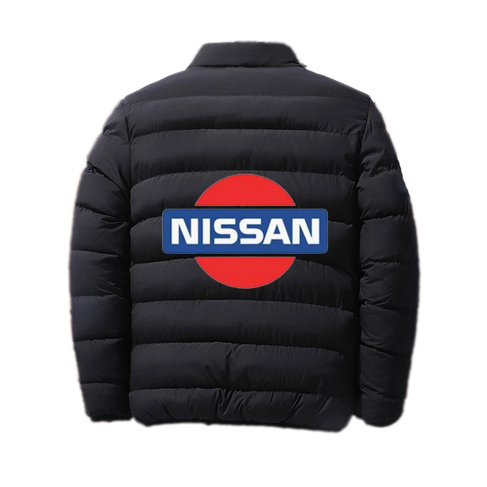 

2021 NISSAN New Printing Men's Fashion Classic Cotton Clothing Winter Snowy Day Warm Zipper Jacket Style Tops