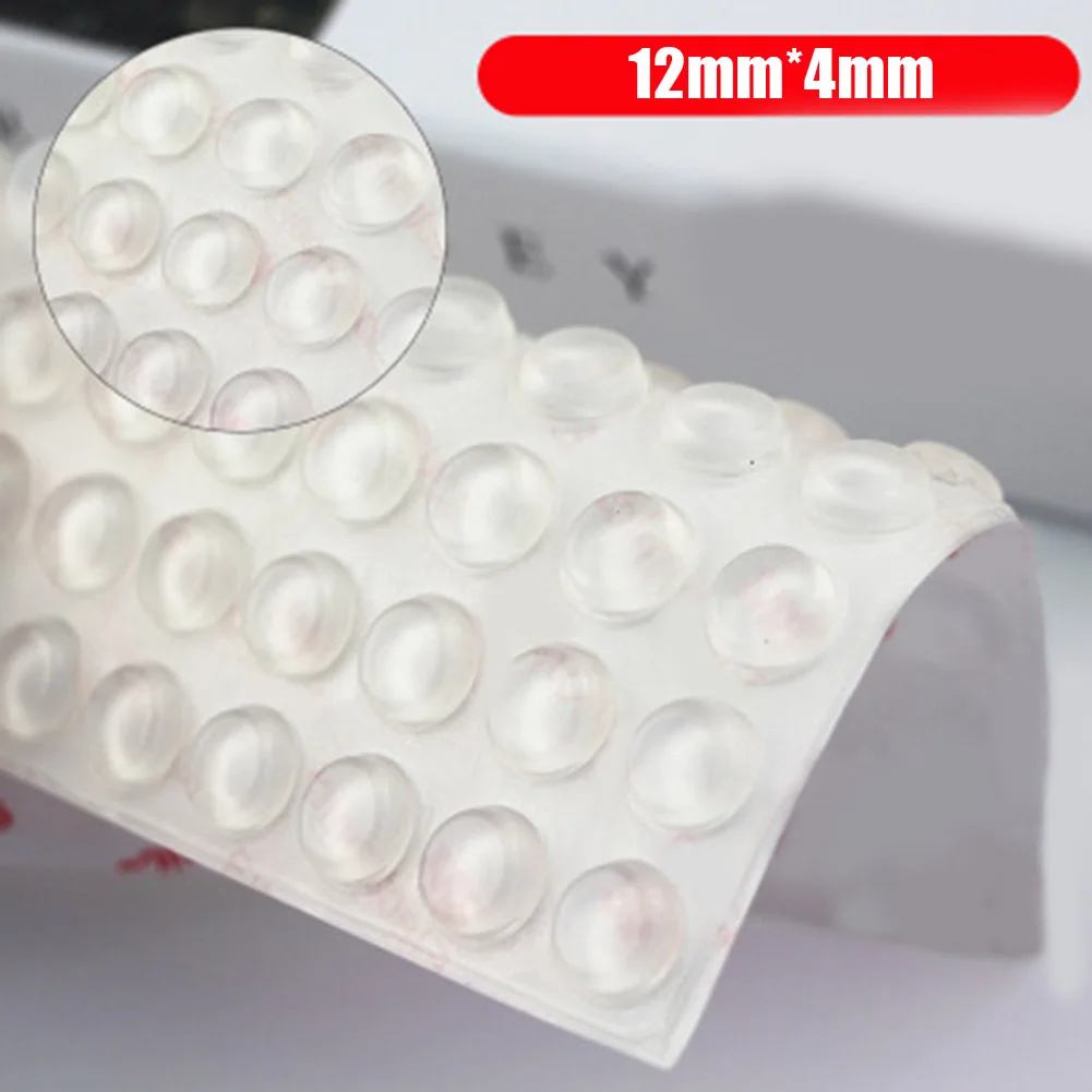 

64Pcs/sheet Silicone Transparent Buffer Pads Self-adhesive Collision Cushion Furniture Cabinets Door Bumper Cushions FAS