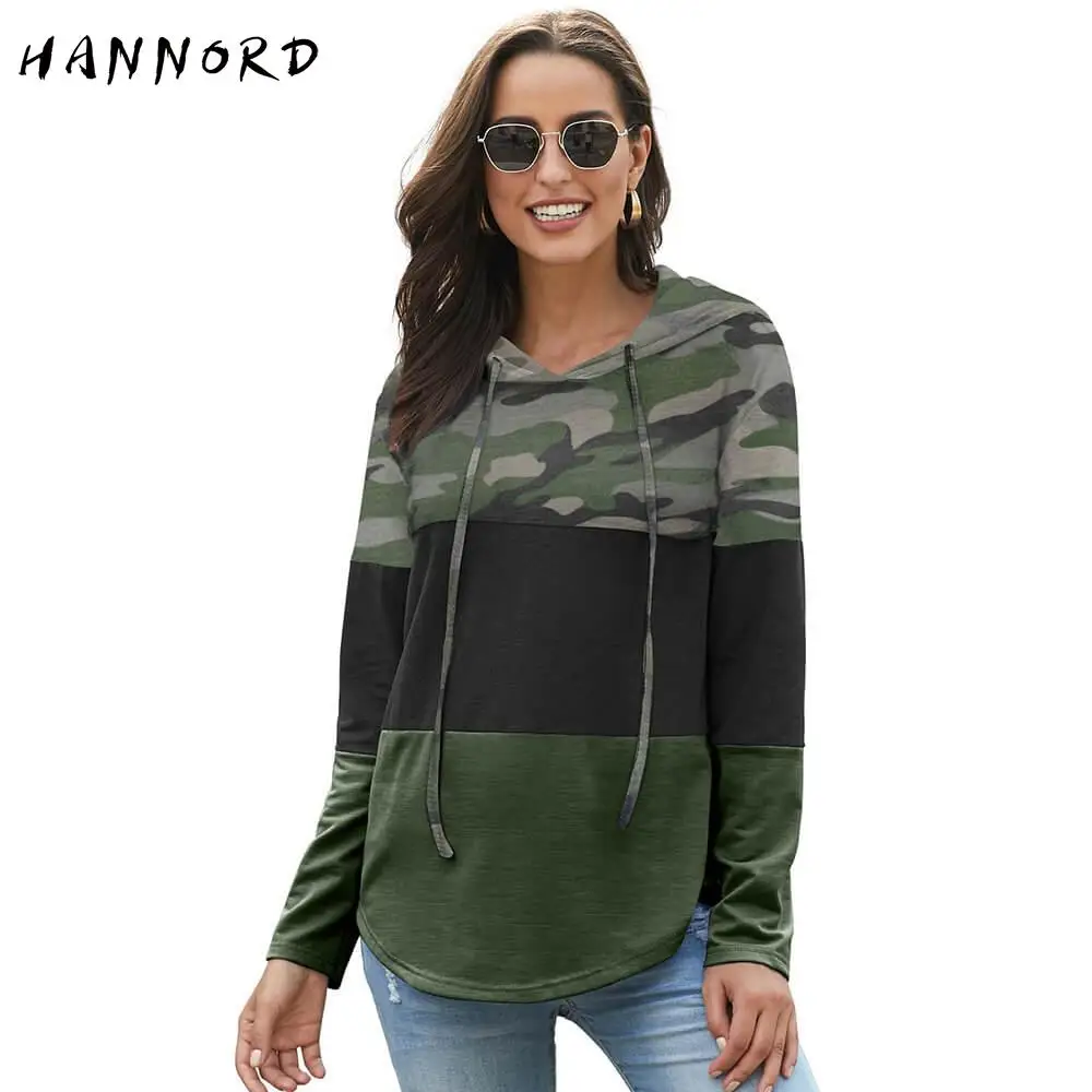 

Women Long Sleeve Striped Color Block Drawstring Casual Hoodies Loose Patchwork Pullover Sweatshirt Knit Tops