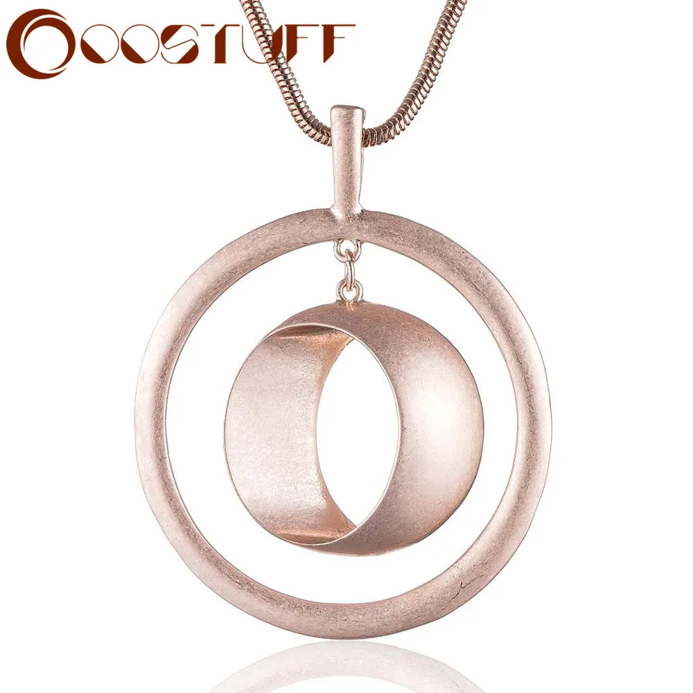 2021 длинное ожерелье из розового золота с подвесками оптовая продажа модные