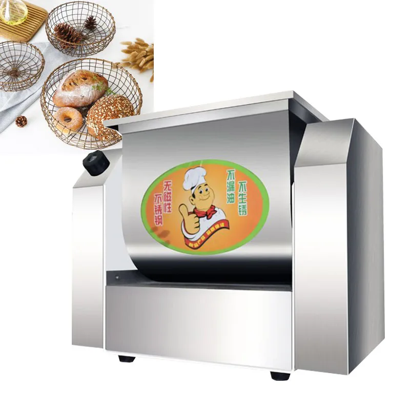 

220V Flour Mixer Stainless Steel Bread Dough Mixer Flour Kneading Machine Household Flour Mixer