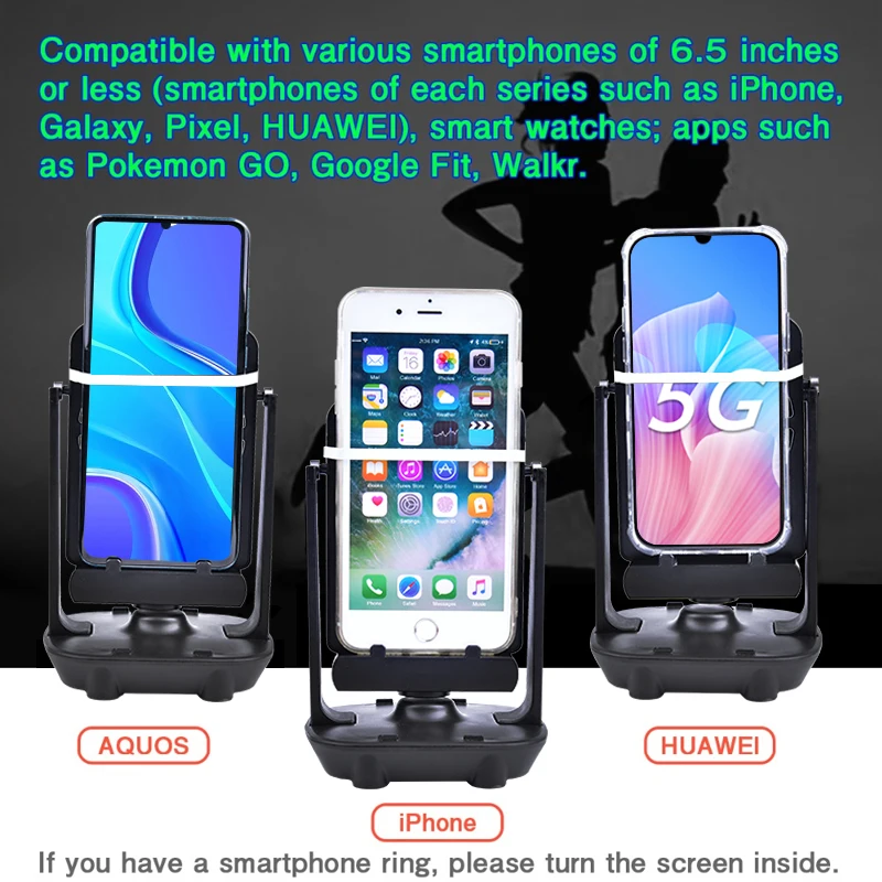 usb phone shaker for pokemon go google fit mobile phone steps counter accessories automatic shake pedometer holder stand mount free global shipping