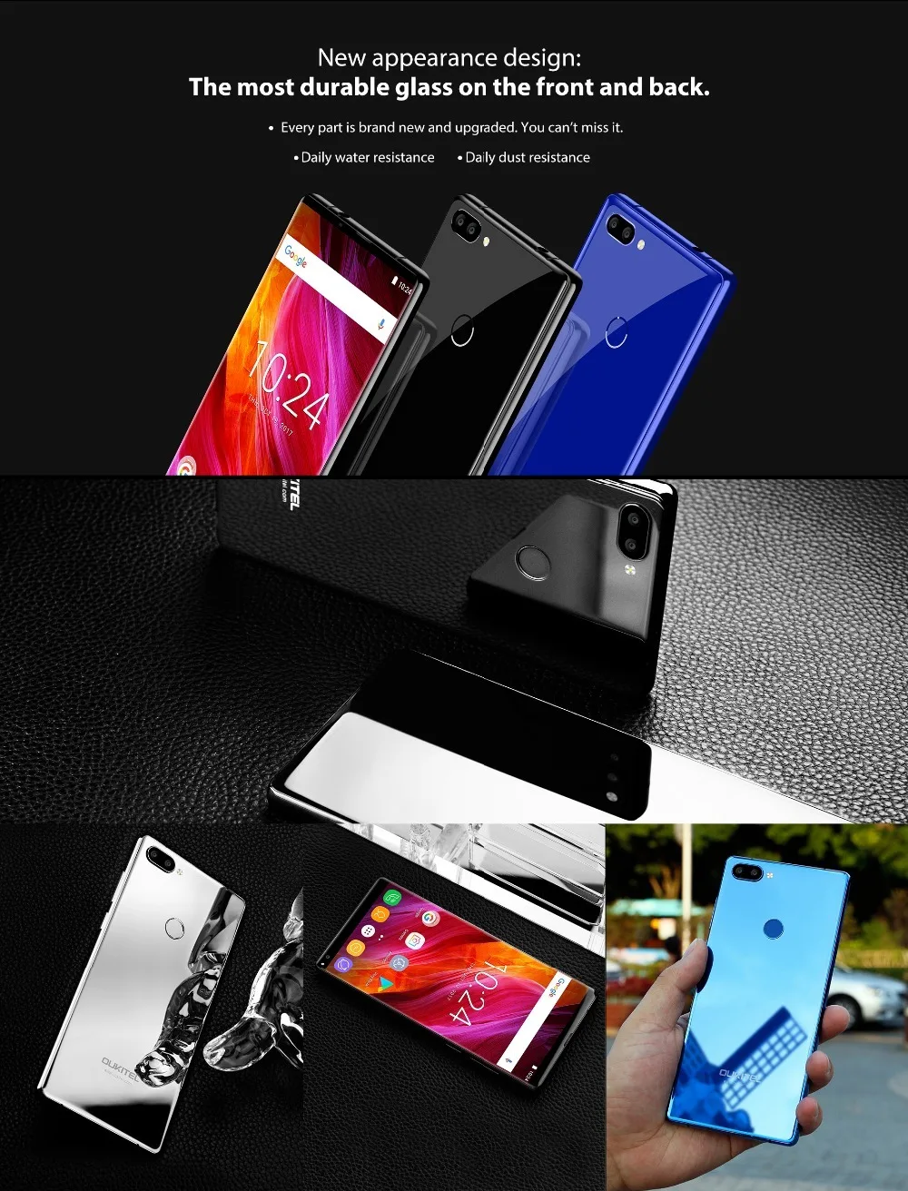 Оригинальная стеклянная пленка Oukitel MIX 2 5,9" FHD 18:9 смартфон Helio P25 Octa Core 6GB+ 64GB 21MP 4080mAh 4G LTE мобильный телефон