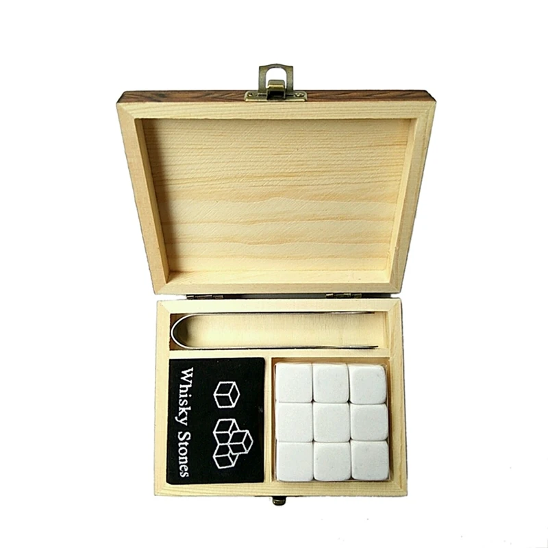 2 комплекта камни для виски с надписью деревянная коробка квадратная каменная