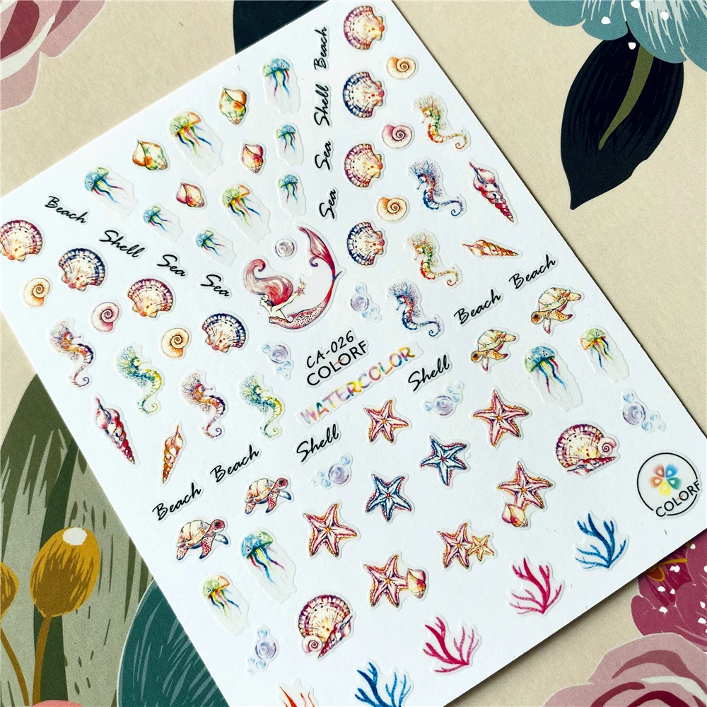 

CA-026 Shell series 3D Back glue Nail decal Nail sticker Nail decoration Nail art Nail tool Nail ornament