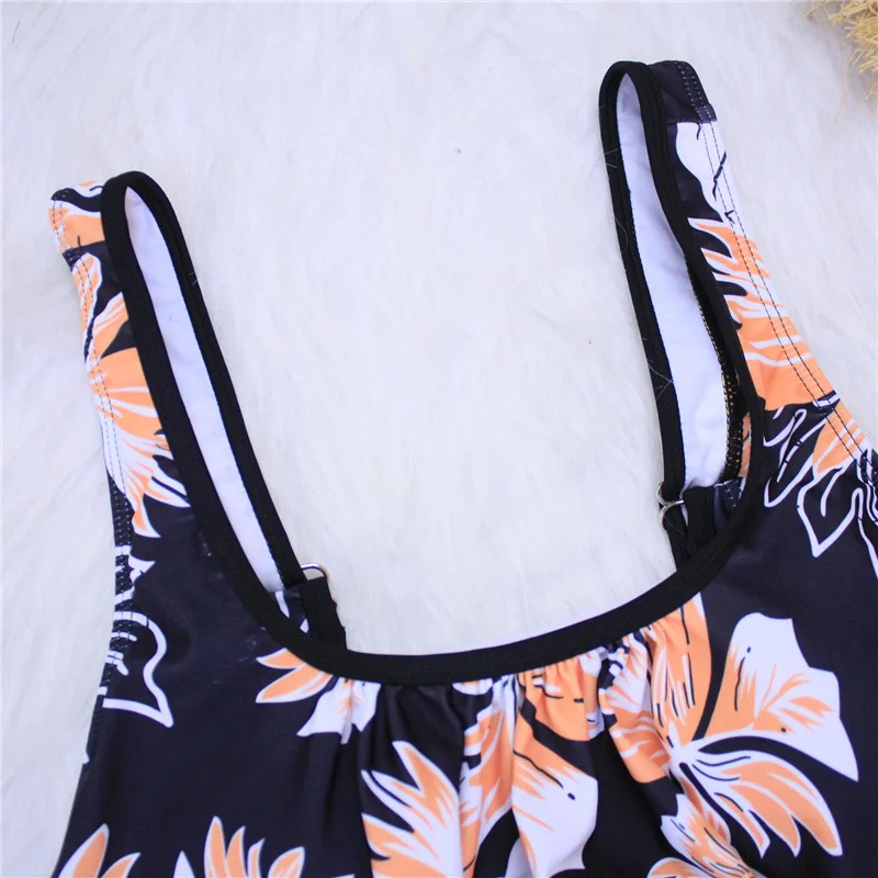 

Swimwear Women Plus Size Tankini Swimsuit Vintage Print Bathing Suit 3XL Beachwear Bathers 2021 bikinis maillot de bain femme