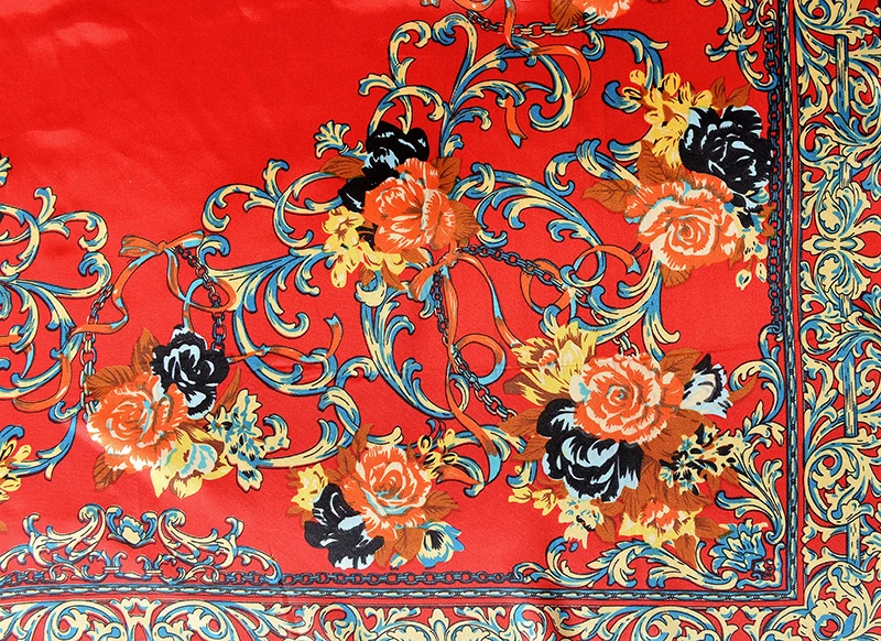 

New Women Square Hijab Satin Silk Scarf Wrap Autumn Winter Sjaal Luxury Large Satin Scarves Muslim Head Scarf 90*90cm