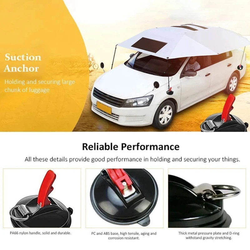 3Pcs Car Suction Cup Hook Strap Anchor Awning Folding Vacuum Camping for RV Camper Home Workshop | Автомобили и мотоциклы