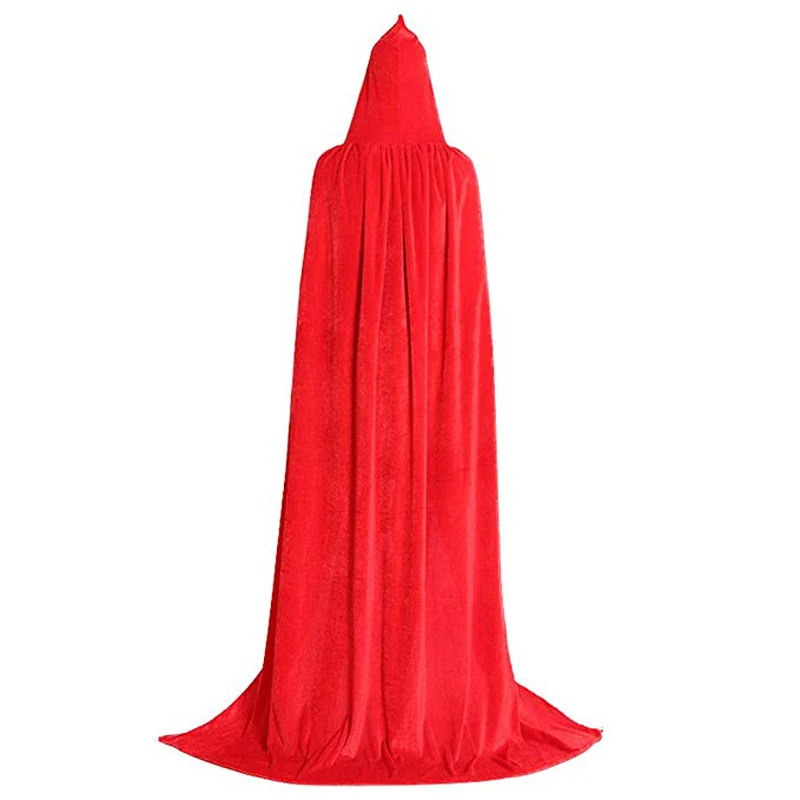 Halloween Christmas Cosplay Costumes Unisex Hooded Cloak Full Length Long Velvet Cape | Тематическая одежда и униформа
