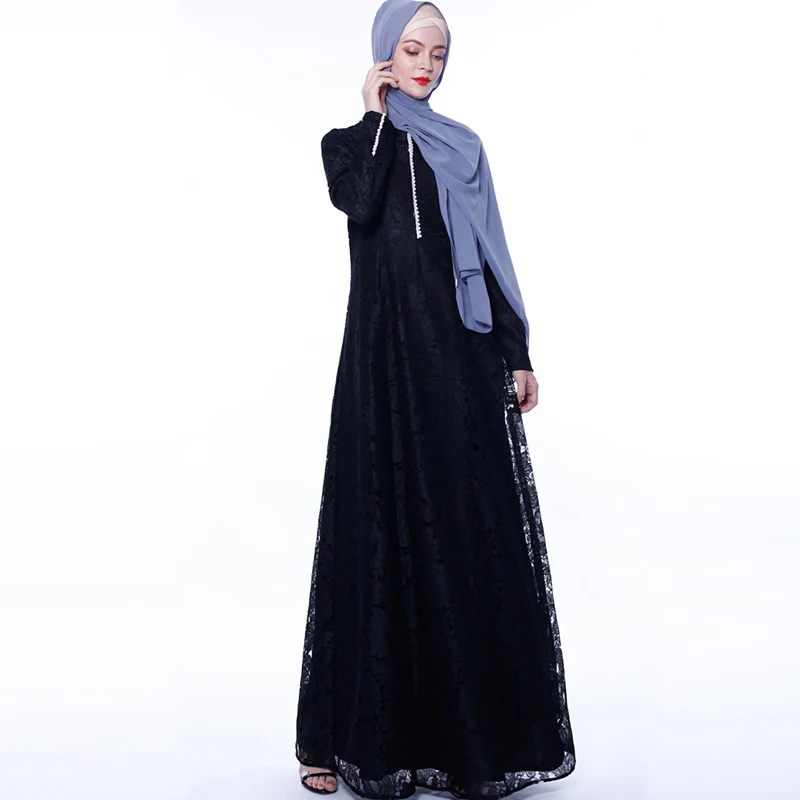 

Lace Abaya Turkish Hijab Muslim Dress Islamic Clothing Abayas For Women Caftan Dubai Kaftan Tesettur Elbise Robe Djelaba Femme