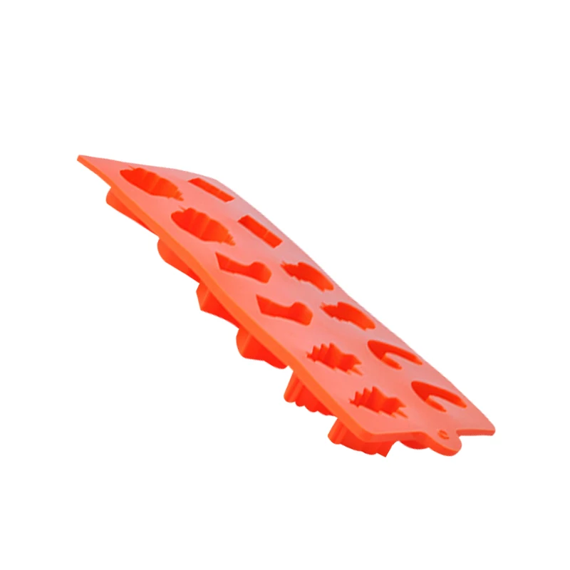 Силиконовая форма для украшения торта 6 полости Санты снеговика рождественская