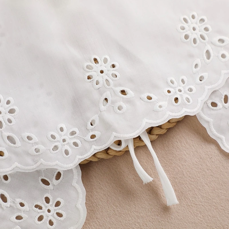 

Wavy Brim Fake Shirt Collar Flower Pattern Women Summer Detachable Collars