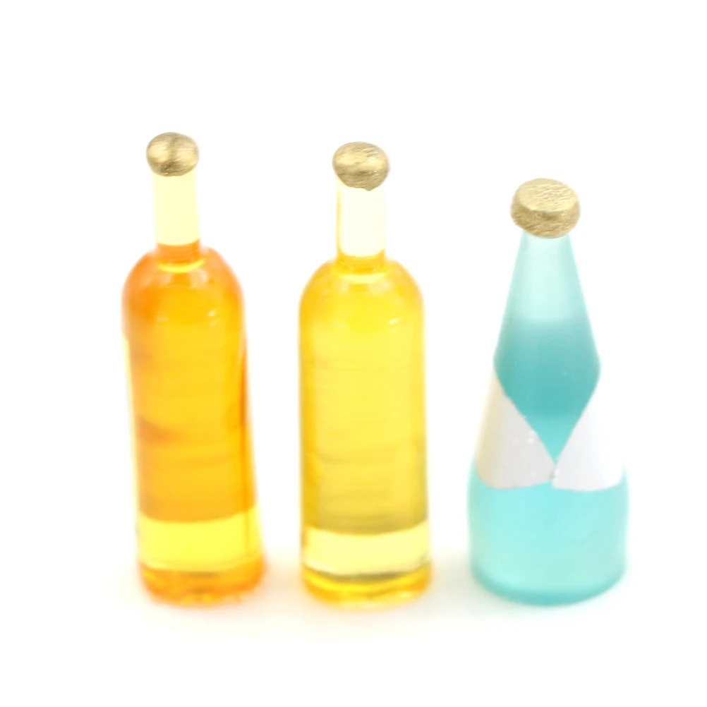 Один набор имитация винных бутылок бутылка для вина кукольная еда кухонные