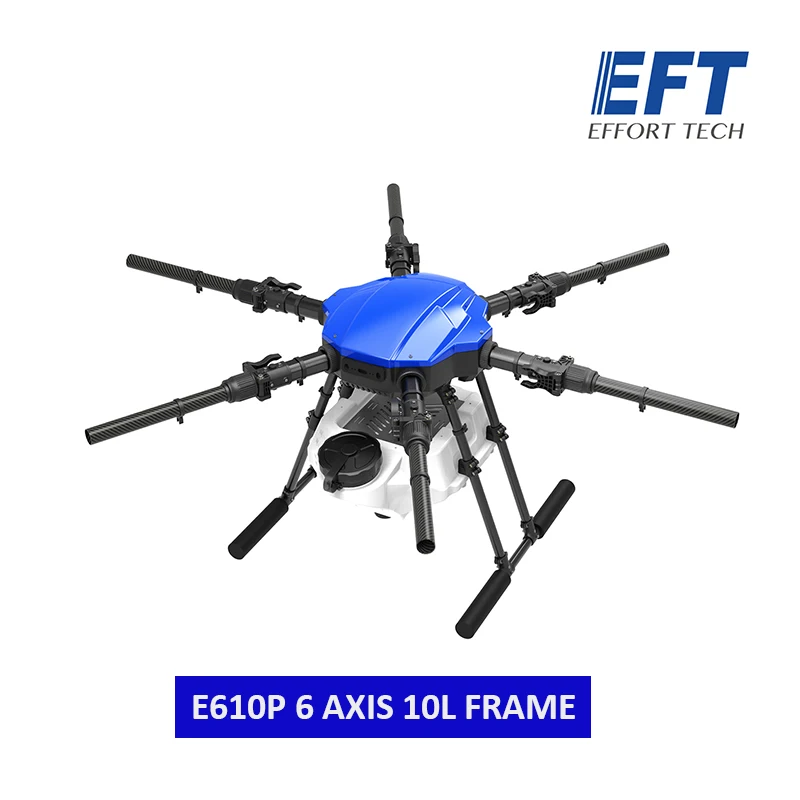 

EFT E610P 6 Axis 10KG/10L 30mm Arm Spraying Gimbal System Folding Quadcopter Agriculture Drone