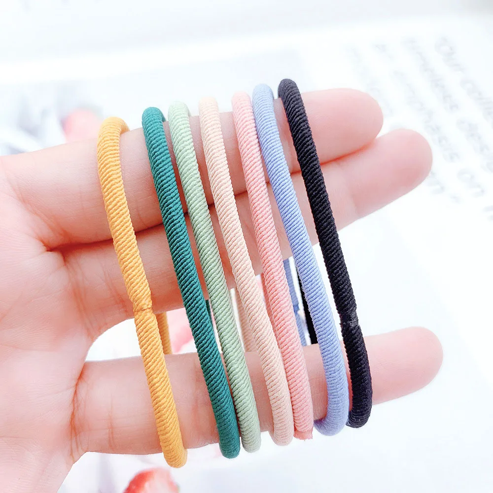 Заколка для волос яркого цвета модная эластичная резинка повязка милый двойной