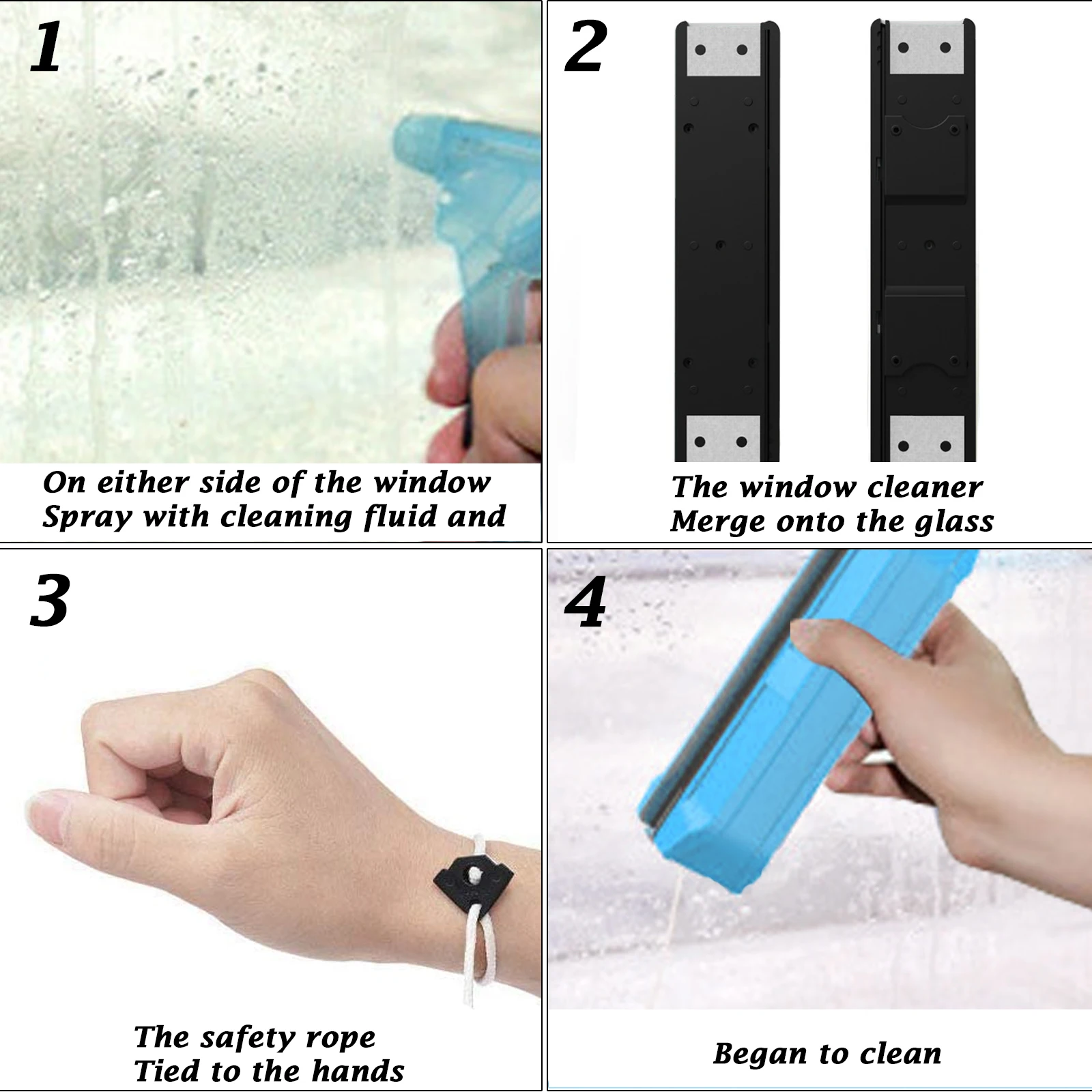 Limpiador magn&eacute;tico de vidrio para ventana, herramienta de limpieza del hogar, limpiaparabrisas magn&eacute;tico de doble cara, cepillo de vidrio magn&eacute;tico para lavar-5