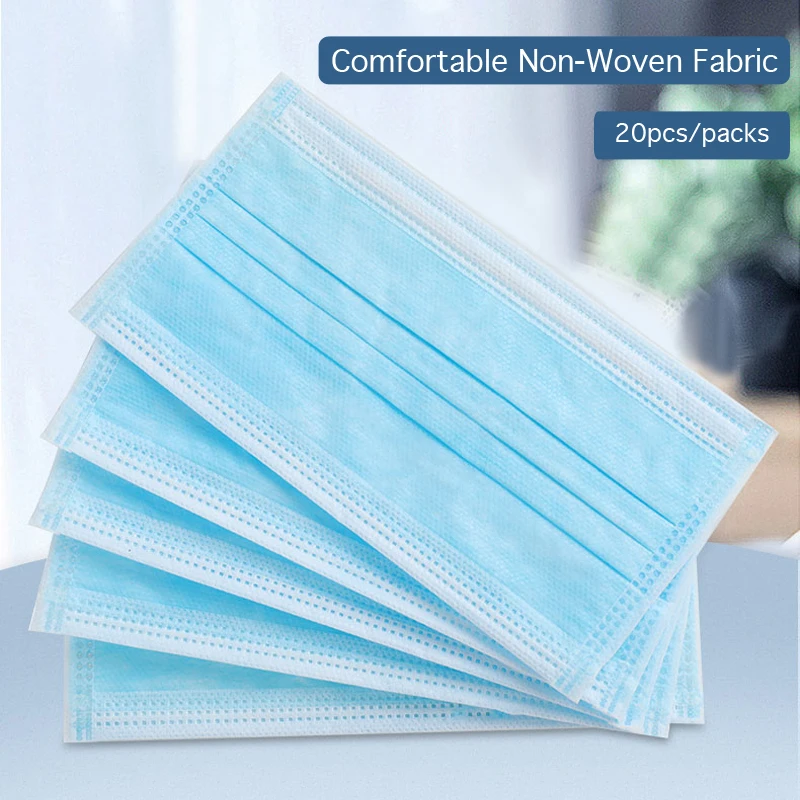 3 Слои медицинские маски из нетканого материала анти-защита от пыли эластичная