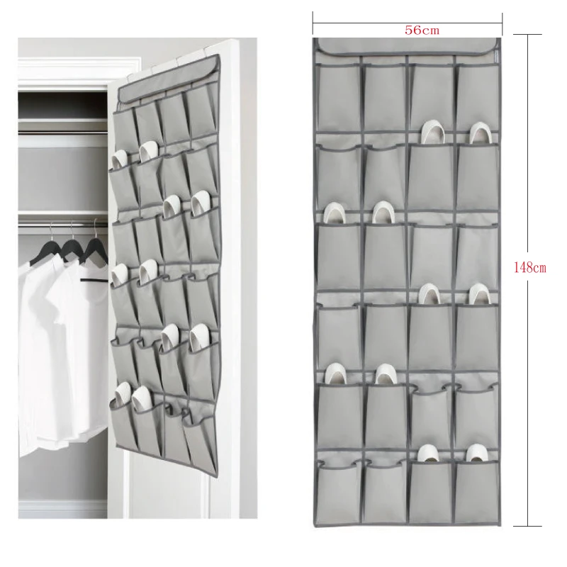 

Over The Door Shoe Organizer,Hanging Shoe Holder with 24 Extra Large Fabric Pockets for Storage Various Shoes(1 pack)