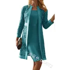 Платье женское летнее кружевное с длинным рукавом и круглым вырезом