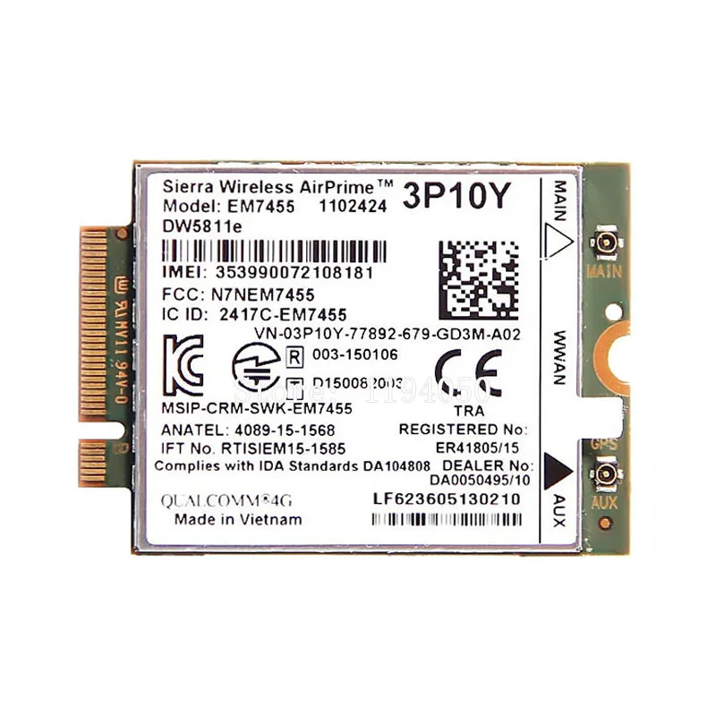 USB модуль EM7455 D5811E PN 3P10 FD / TD LTE CATSH ChG подходит для E7270 E7470 E7370 E5570 E5470 | Компьютеры и офис