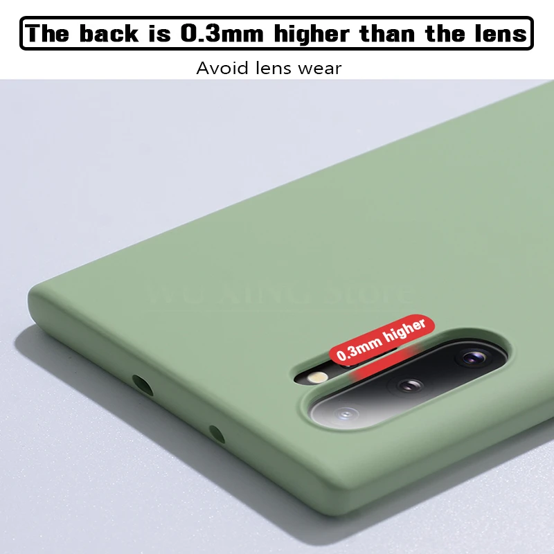 Для samsung Galaxy Note 10 Plus чехол жидкий силиконовый s для противоударный чехол| |