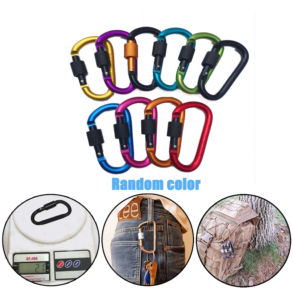 Алюминиевый d образный пружинный брелок набор из 10 зажимов зажим карабин