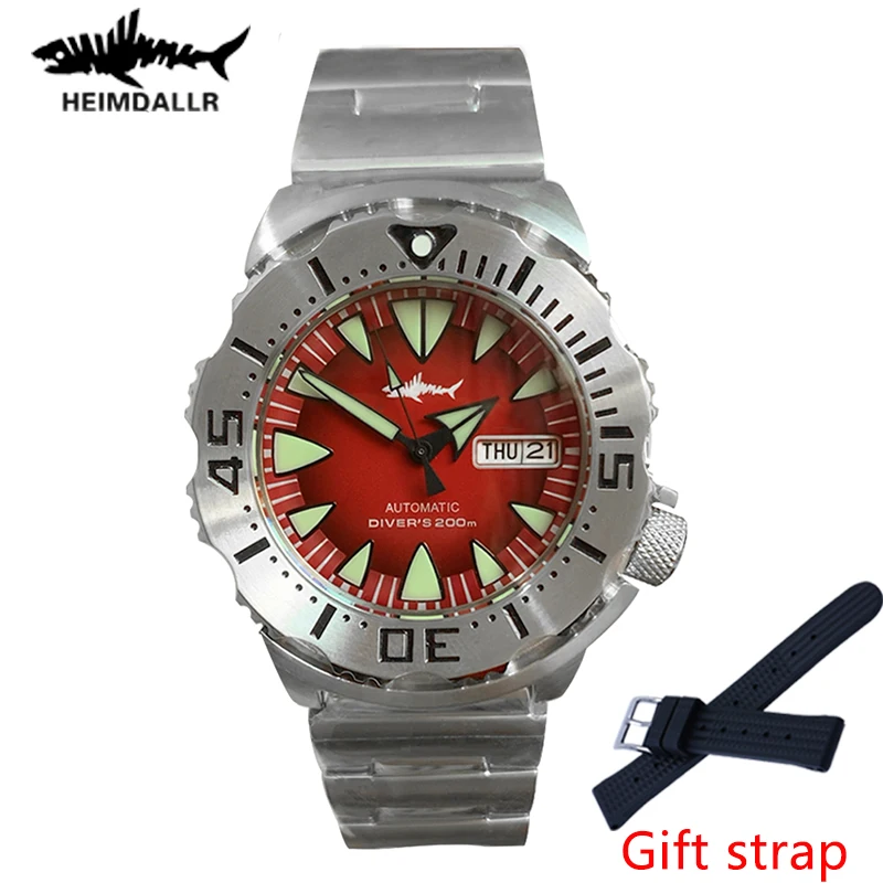 

Мужские автоматические часы HEIMDALLR, часы Sharkey Monster Sapphire Crystal, Водонепроницаемость 200 м, часы для дайвера NH36A Move Men t, механические часы для мужчин