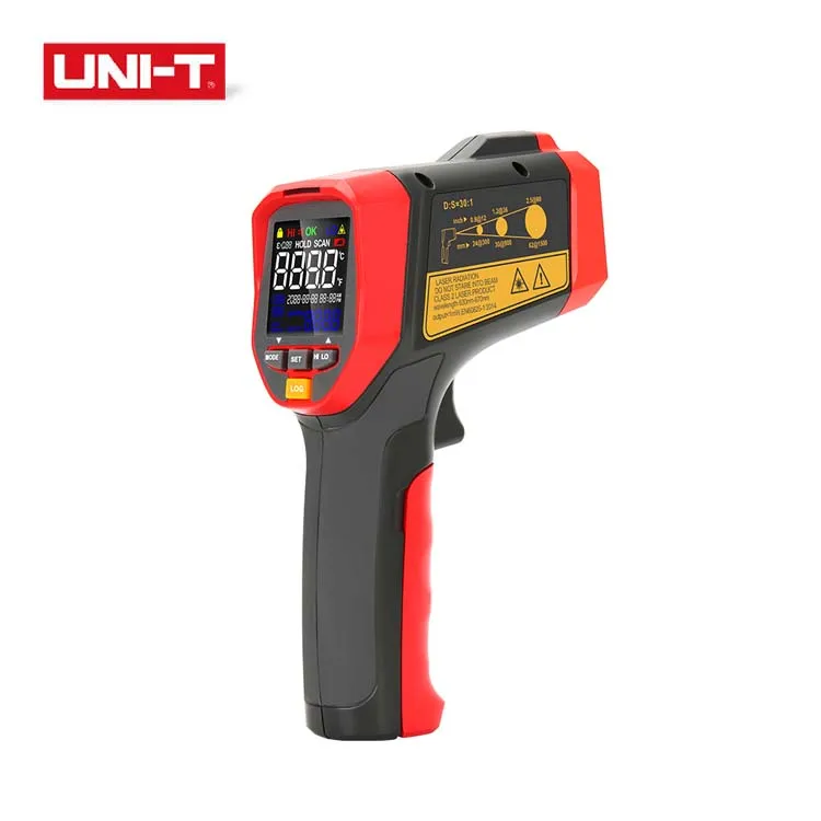 Цена Высокоточный телефон UNI-T UT303C + промышленный высокотемпературный инфракрасный термометр, лазерный пистолет