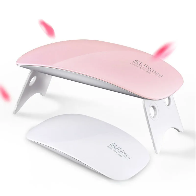 Портативный мини 6 Вт Светодиодный УФ-лампа для ногтей сушилка домашнего