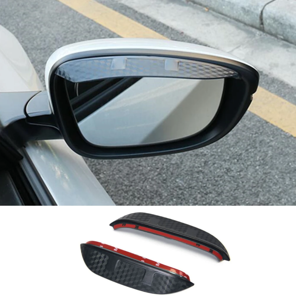 

Car Sticker Rear View Side Glass Mirror Trim Frame Rain Shield Sun Shade Eyebrow Parts For Toyota Highlander 2020 2021 2022