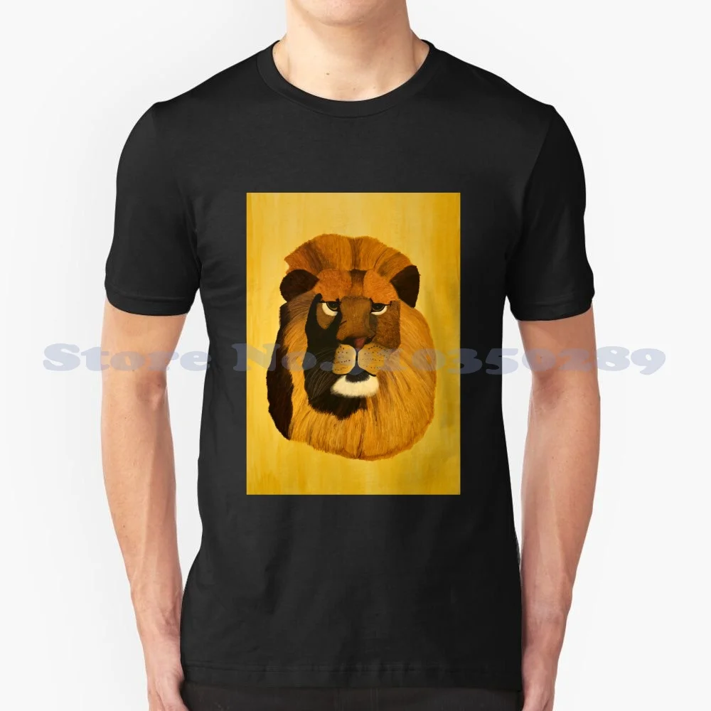 

Летняя забавная футболка с рисунком льва для мужчин и женщин, мужская желтая, коричневая футболка с головой льва Gelb Braun King Koenig Africa Afrika tierрант