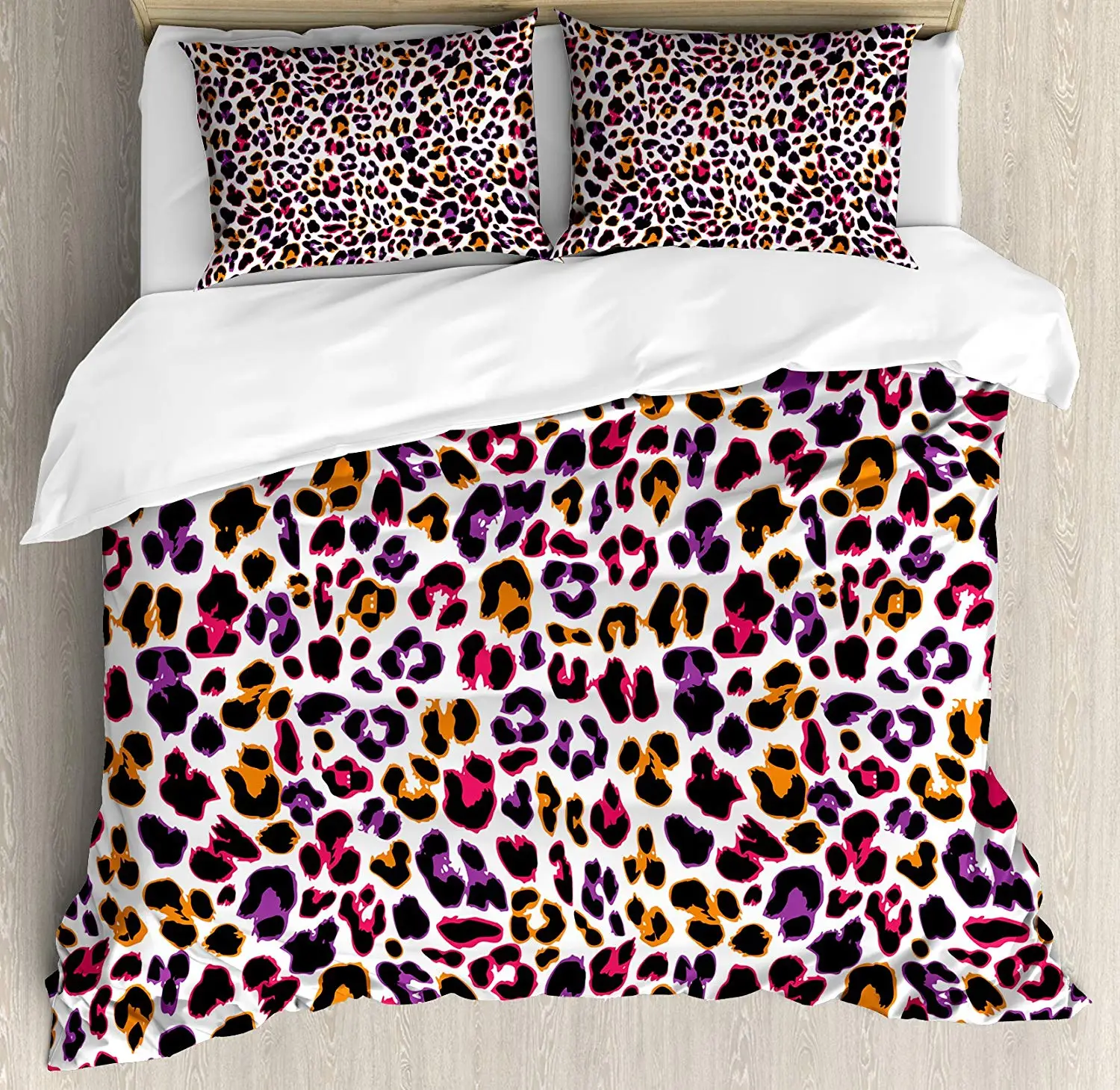 

Комплект постельного белья из 3 предметов, комплект с Африканским пододеяльником, с рисунком леопарда и абстрактным сафари, с камуфляжным у...