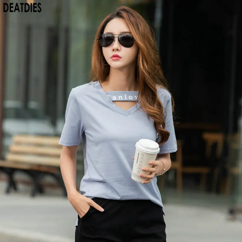 Повседневная Женская футболка с буквенным принтом хлопковая винтажная женская