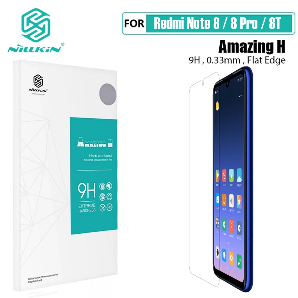 H Glass Nillkin полное покрытие стекло для XiaoMi Redmi Note 8 pro 2.5D CP+ Pro Закаленное стекло пленка для Redmi Note 8 pro Защитная пленка для экрана - Цвет: H Glass