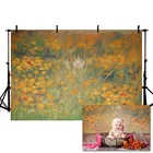 Желтый цветочный фон Mehofond для фотосъемки новорожденных с изображением цветов травы детского дня рождения фон для фотосъемки Фотостудия