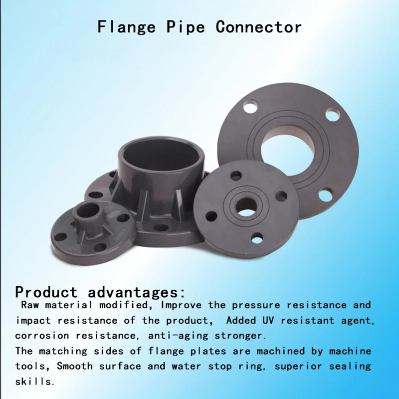 

UPVC flange joint Hose Adapter Hardware Fittings Tube Parts Slip Socket Flanges Flange Pipe Connector 1 Pcs