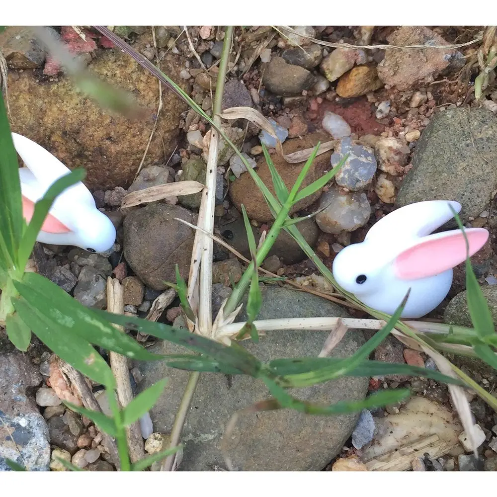 Мини кролик садовое украшение милая миниатюрная фигурка горшок для растений