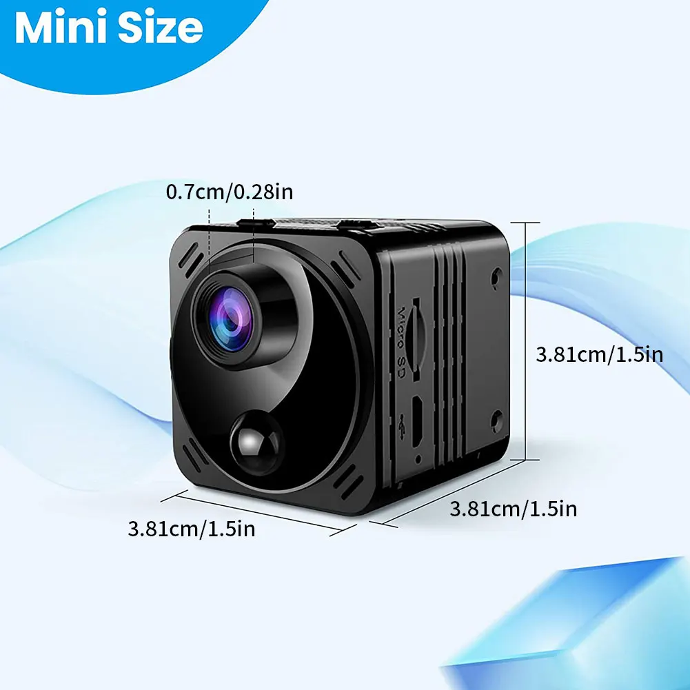 

Mini Security Camera WiFi Connection Real 1080P HD Nanny Cam With Night Vision Motion Detection WiFi Mini Indoor Camera.