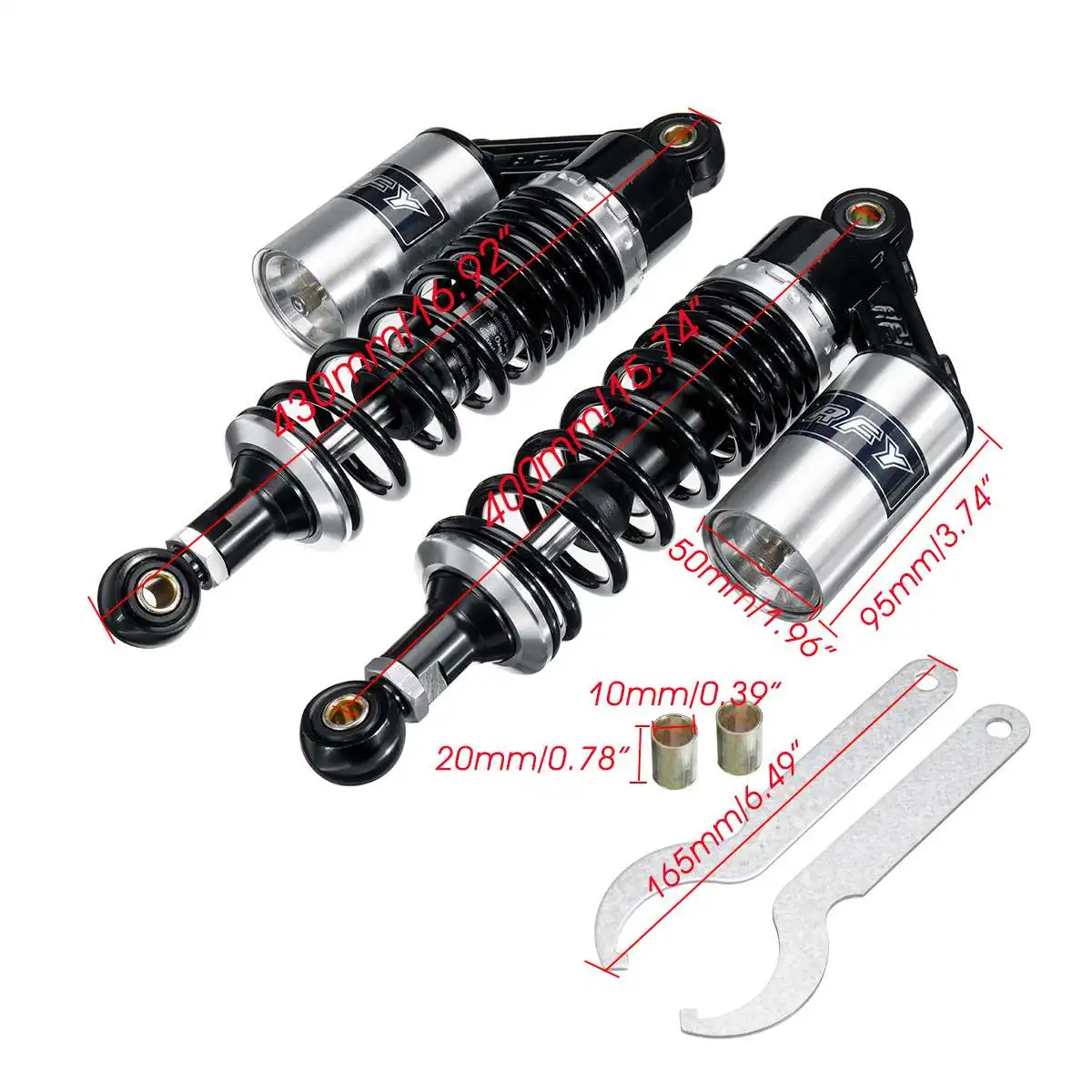

400mm Motorcycle Air Shock Absorber Rear Suspension Universal For ATV Quad Scooter Dirt Pit Bike Motocross