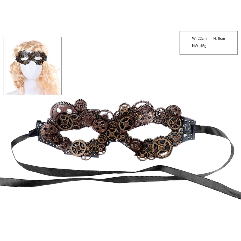 Хэллоуин Карнавал Винтаж паровой панк для глаз и лица Декор маскарадный костюм