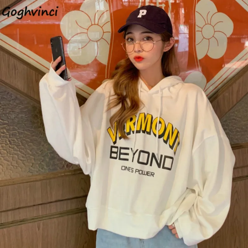 

Женские толстовки, женская простая свободная универсальная уличная одежда в Корейском стиле Харадзюку, мягкая новая парная модная женская ...