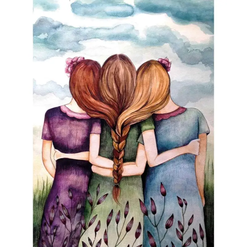 

Incorporated Three Best Friend Oil Painting Reproduction Canvas Print 50x70 cm