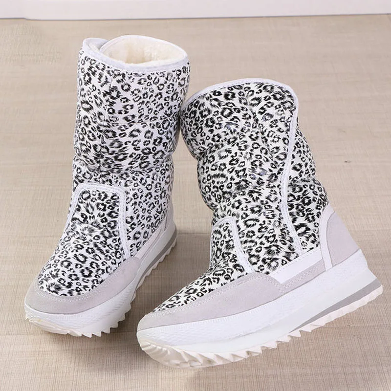 Женские зимние ботинки на платформе нескользящая Водонепроницаемая зимняя