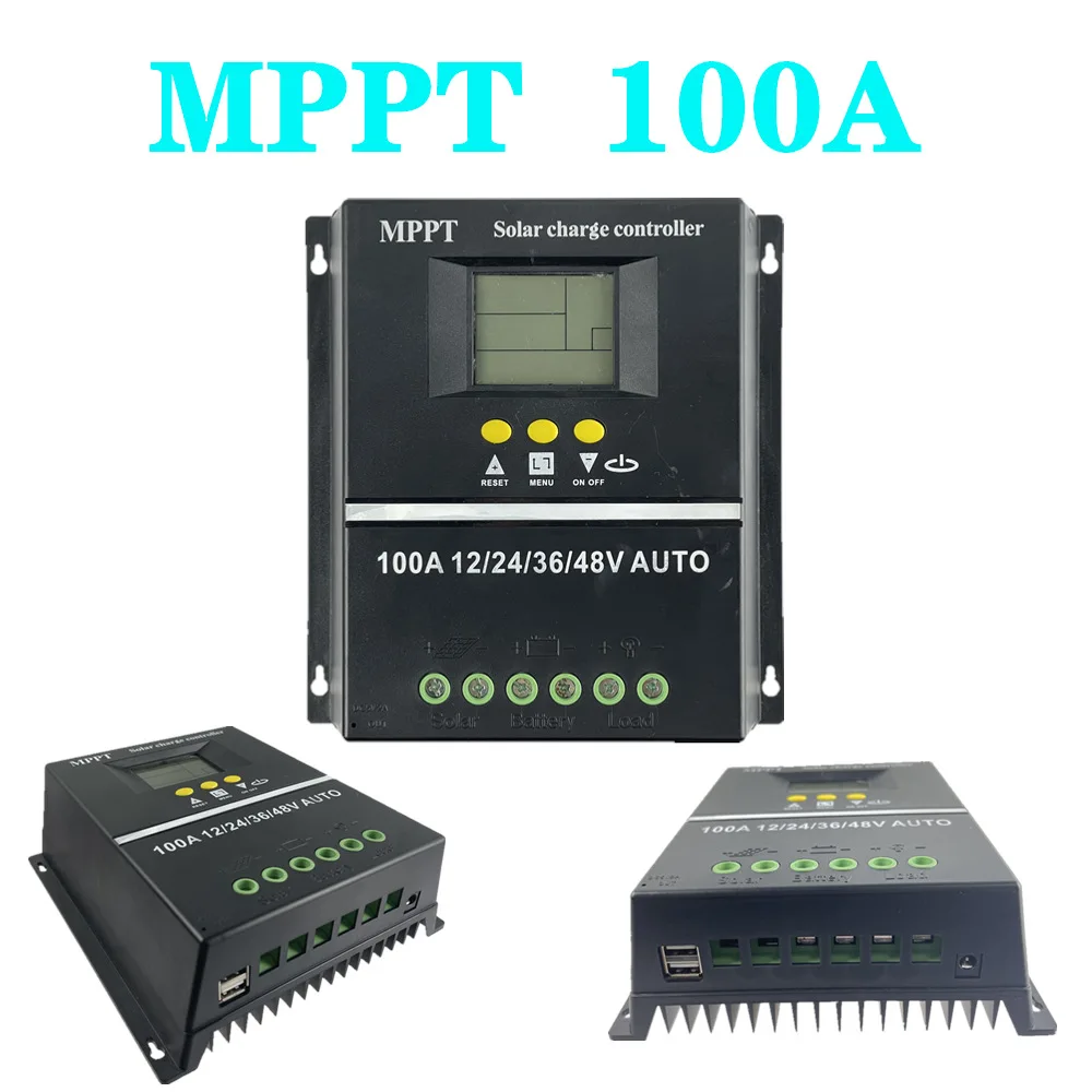 MPPT 60A 80A 100A солнечная батарея 12V 24V 36V 48V автоматический Солнечный контроллер заряда