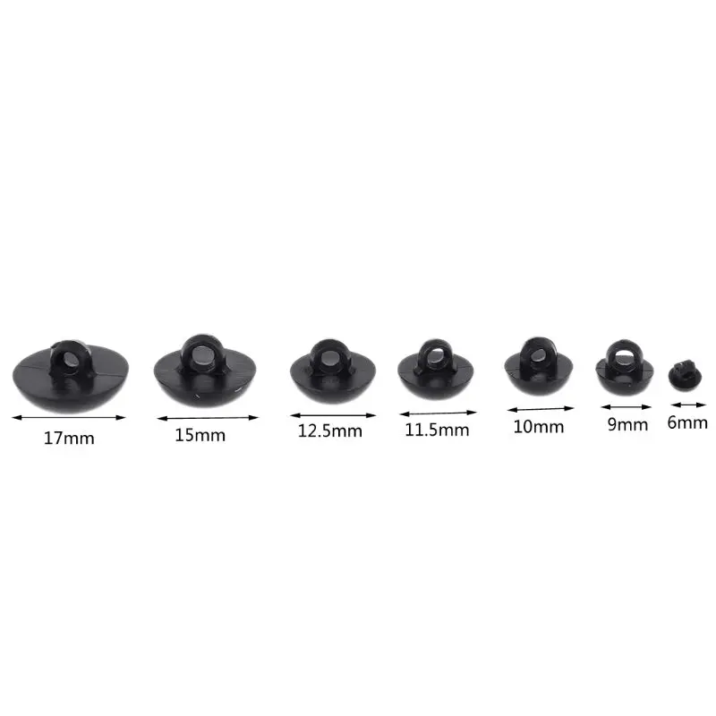 

182 Pcs 6-17mm Black Plastic Crafts Safety Eyes for Teddy Bear Soft Dolls Toy